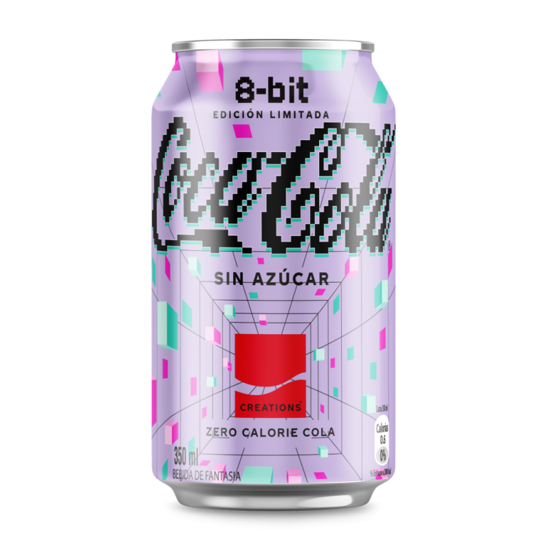 COCA COLA 8 BIT SIN AZUCAR LATA 6 X 350 CC.